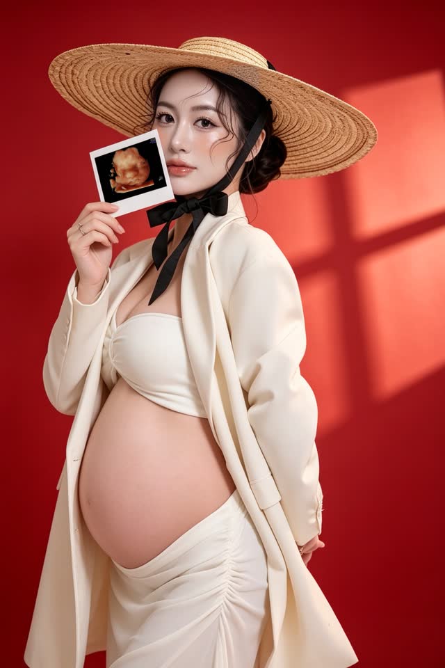 Concept nền đỏ, nón lá